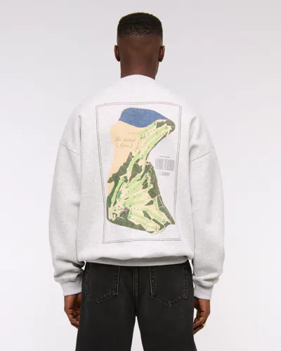 Abercrombie & Fitch Scottish Open Graphic Crew Sweatshirt In Gray