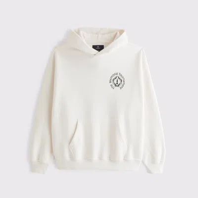 Abercrombie & Fitch Memorial Tournament Graphic Popover Hoodie In White