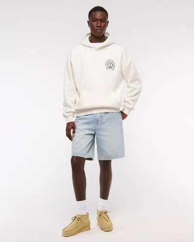Abercrombie & Fitch Memorial Tournament Graphic Popover Hoodie In White