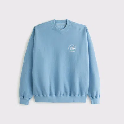Abercrombie & Fitch Golf Graphic Crew Sweatshirt In Blue