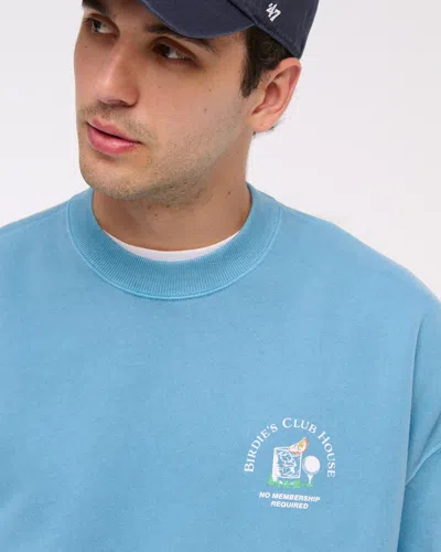 Abercrombie & Fitch Golf Graphic Crew Sweatshirt In Blue
