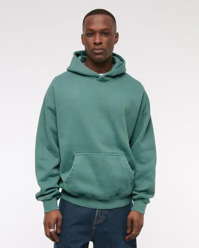 Abercrombie & Fitch Essential Popover Hoodie In Green