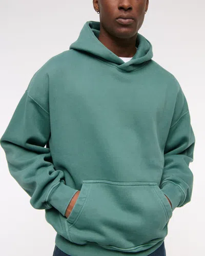 Abercrombie & Fitch Essential Popover Hoodie In Green