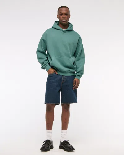 Abercrombie & Fitch Essential Popover Hoodie In Green