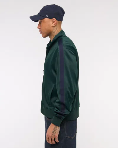 Abercrombie & Fitch Tricot Full-zip Jacket In Green