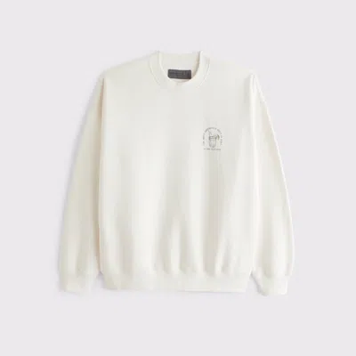 Abercrombie & Fitch Golf Graphic Crew Sweatshirt In White