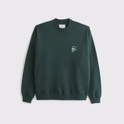 Abercrombie & Fitch Wm Phoenix Open Graphic Crew Sweatshirt In Green