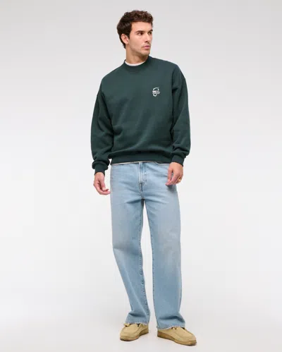 Abercrombie & Fitch Wm Phoenix Open Graphic Crew Sweatshirt In Green