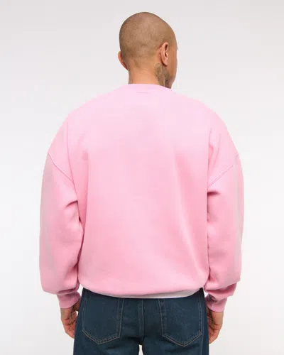 Abercrombie & Fitch Inter Miami Cf Graphic Crew Sweatshirt In Pink