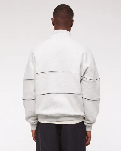 Abercrombie & Fitch Oracle Red Bull Racing Graphic Half-zip Sweatshirt In White