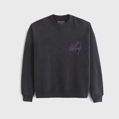 Abercrombie & Fitch Whitney Houston Graphic Crew Sweatshirt In Black