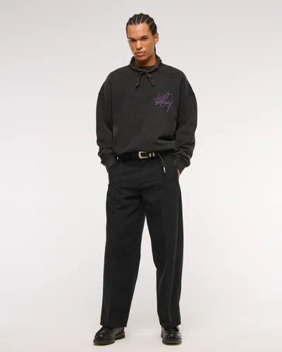 Abercrombie & Fitch Whitney Houston Graphic Crew Sweatshirt In Black