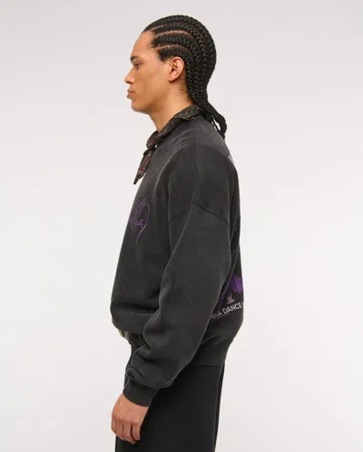 Abercrombie & Fitch Whitney Houston Graphic Crew Sweatshirt In Black