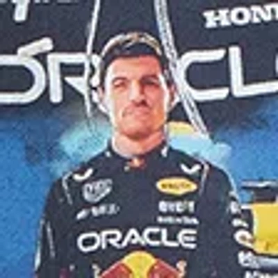 Abercrombie & Fitch Oracle Red Bull Racing Graphic Crew Sweatshirt In Blue