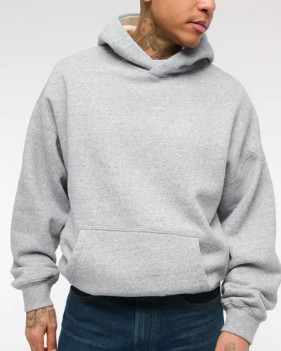 Abercrombie & Fitch Essential Popover Hoodie In Gray