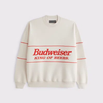 Abercrombie & Fitch Budweiser Graphic Crew Sweatshirt In Brown