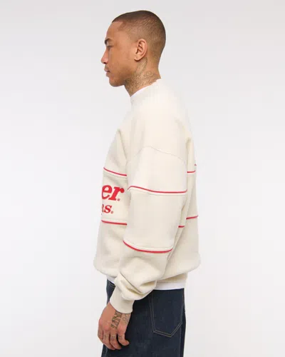 Abercrombie & Fitch Budweiser Graphic Crew Sweatshirt In Brown