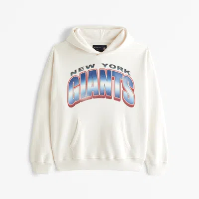 Abercrombie & Fitch New York Giants Graphic Popover Hoodie In White