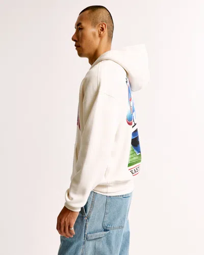 Abercrombie & Fitch New York Giants Graphic Popover Hoodie In White