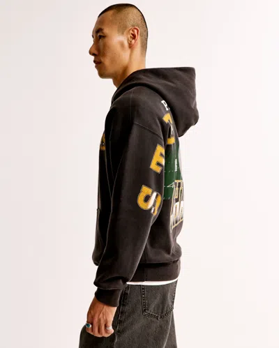 Abercrombie & Fitch Pittsburgh Steelers Graphic Popover Hoodie In White