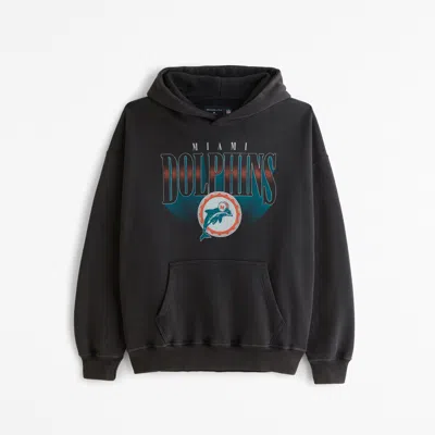 Abercrombie & Fitch Miami Dolphins Graphic Popover Hoodie In Neutral