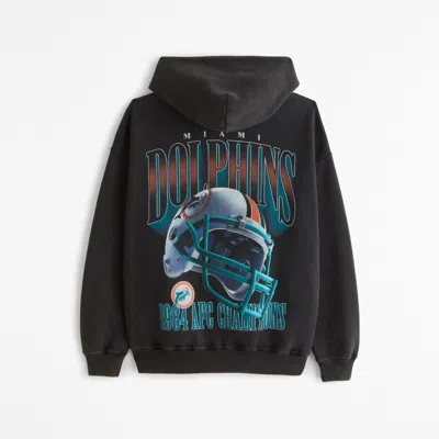 Abercrombie & Fitch Miami Dolphins Graphic Popover Hoodie In Neutral