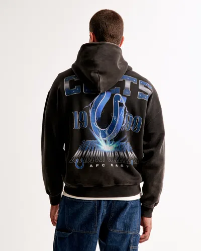 Abercrombie & Fitch Indianapolis Colts Graphic Popover Hoodie In Black