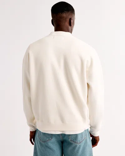 Abercrombie & Fitch Calvin Johnson Graphic Crew Sweatshirt In White