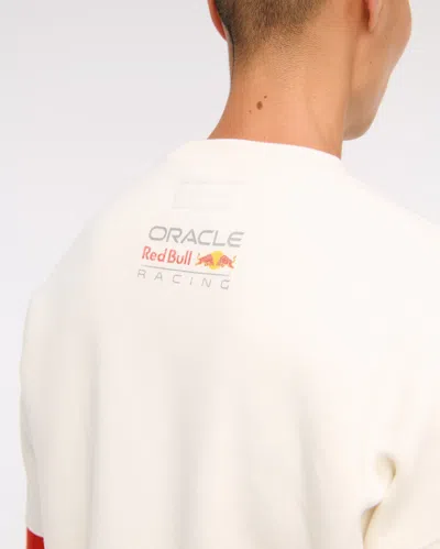 Abercrombie & Fitch Oracle Red Bull Racing Graphic Crew Sweatshirt In White