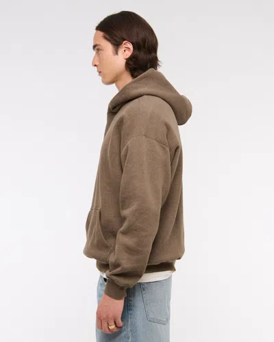 Abercrombie & Fitch Essential Popover Hoodie In Brown