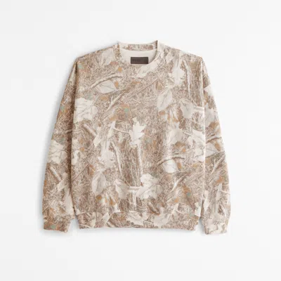 Abercrombie & Fitch Essential Crew Sweatshirt In White