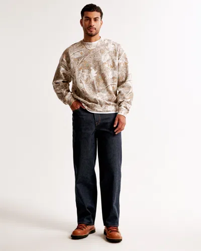 Abercrombie & Fitch Essential Crew Sweatshirt In White