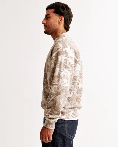 Abercrombie & Fitch Essential Crew Sweatshirt In White