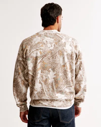 Abercrombie & Fitch Essential Crew Sweatshirt In White