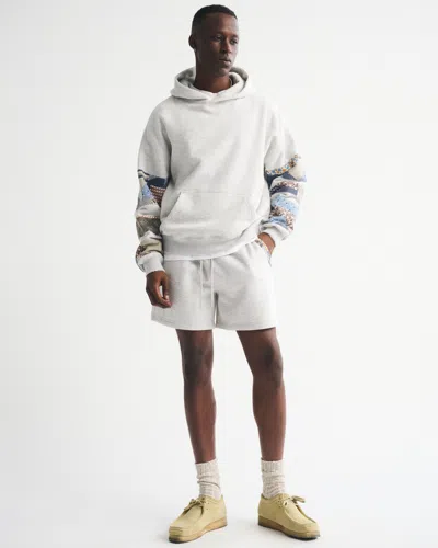Abercrombie & Fitch Essential Popover Hoodie In White