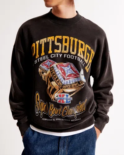 Abercrombie & Fitch Pittsburgh Steelers Graphic Crew Sweatshirt