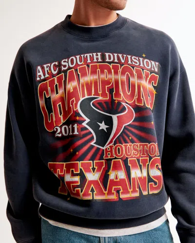 Abercrombie & Fitch Houston Texans Graphic Crew Sweatshirt In Multi