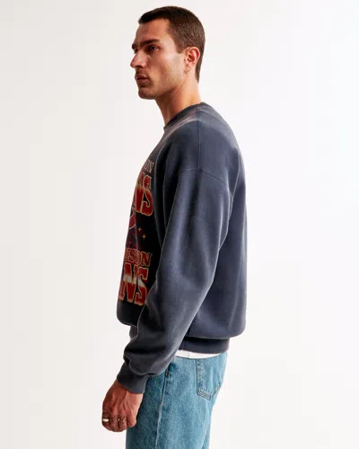 Abercrombie & Fitch Houston Texans Graphic Crew Sweatshirt In Multi