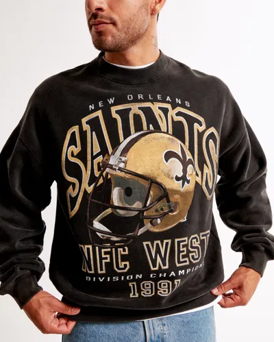 Abercrombie & Fitch New Orleans Saints Graphic Crew Sweatshirt