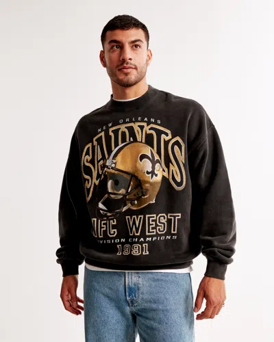 Abercrombie & Fitch New Orleans Saints Graphic Crew Sweatshirt
