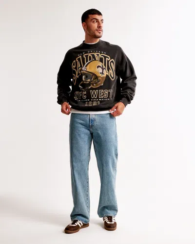 Abercrombie & Fitch New Orleans Saints Graphic Crew Sweatshirt