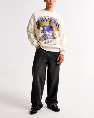 Abercrombie & Fitch Baltimore Ravens Graphic Crew Sweatshirt