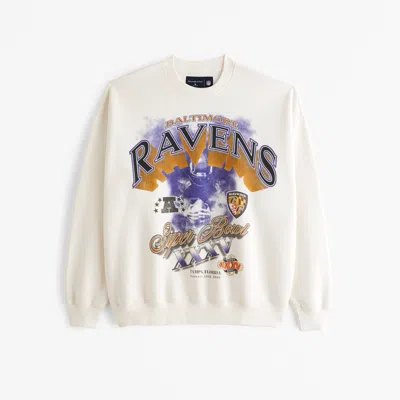 Abercrombie & Fitch Baltimore Ravens Graphic Crew Sweatshirt