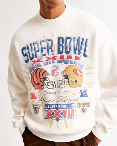 Abercrombie & Fitch Vintage Super Bowl Graphic Crew Sweatshirt