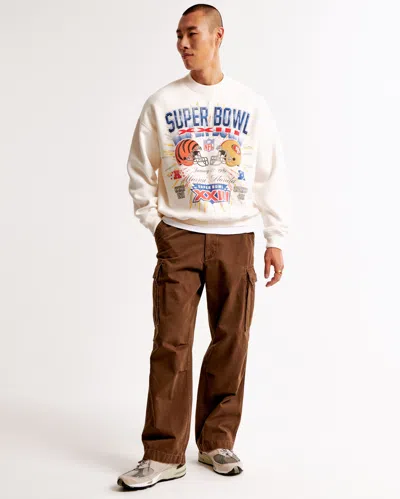 Abercrombie & Fitch Vintage Super Bowl Graphic Crew Sweatshirt