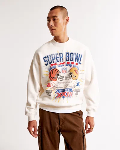 Abercrombie & Fitch Vintage Super Bowl Graphic Crew Sweatshirt