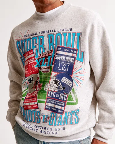 Abercrombie & Fitch Vintage Super Bowl Graphic Crew Sweatshirt