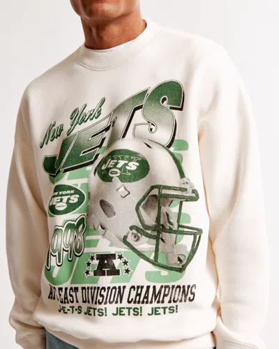 Abercrombie & Fitch New York Jets Graphic Crew Sweatshirt
