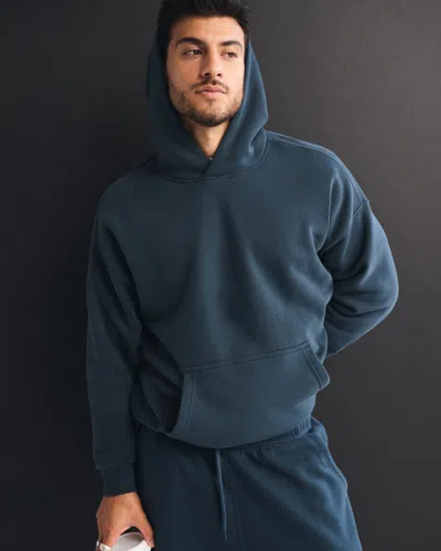 Abercrombie & Fitch Essential Popover Hoodie In Blue