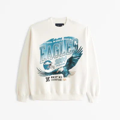 Abercrombie & Fitch Philadelphia Eagles Graphic Crew Sweatshirt In Green